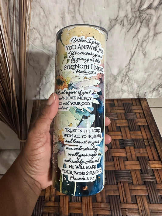 Bible Verses Tumbler Cups