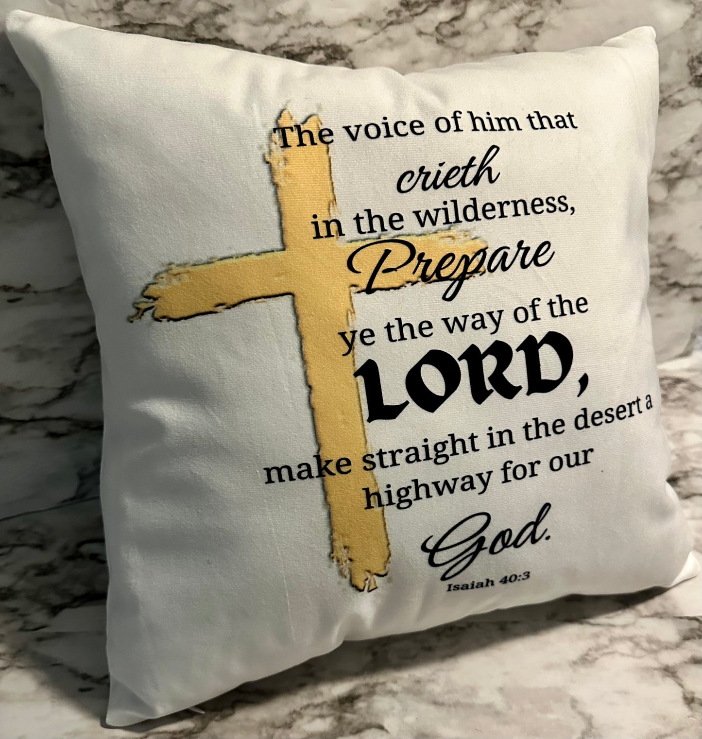 The Voice of Him that crieth in the wilderness... Pocket Pillow