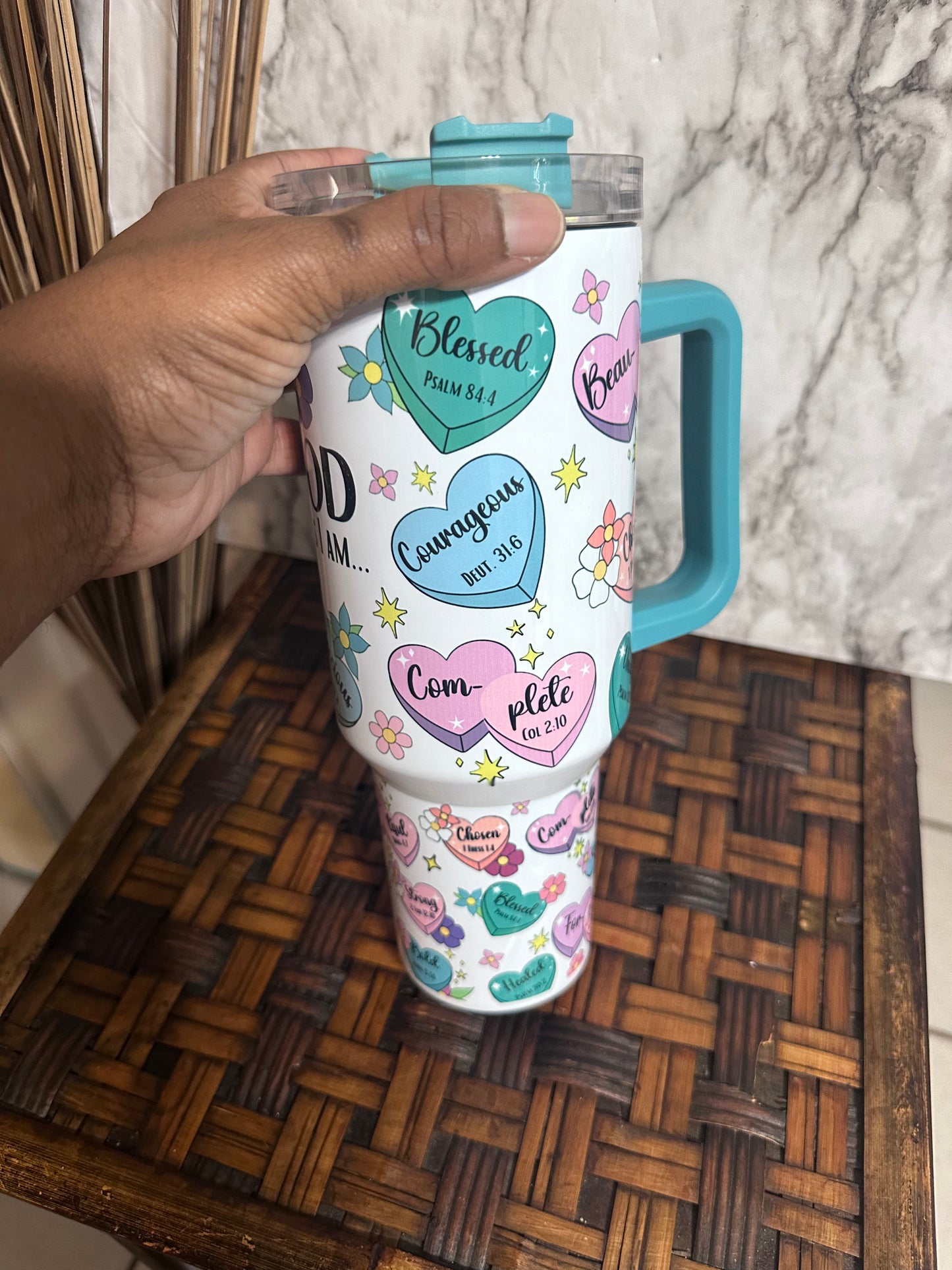God says I am…Conversation hearts 400z Tumbler Cups