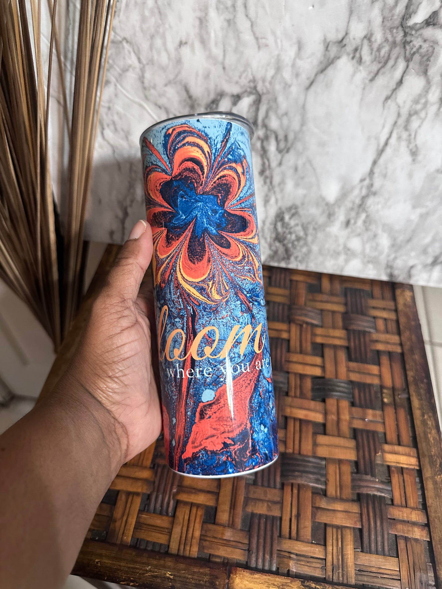 Bloom… Abstract Flower Tumbler Cups