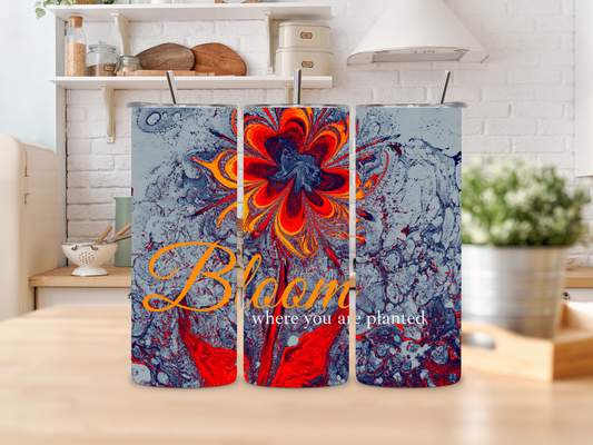 Bloom… Abstract Flower Tumbler Cups