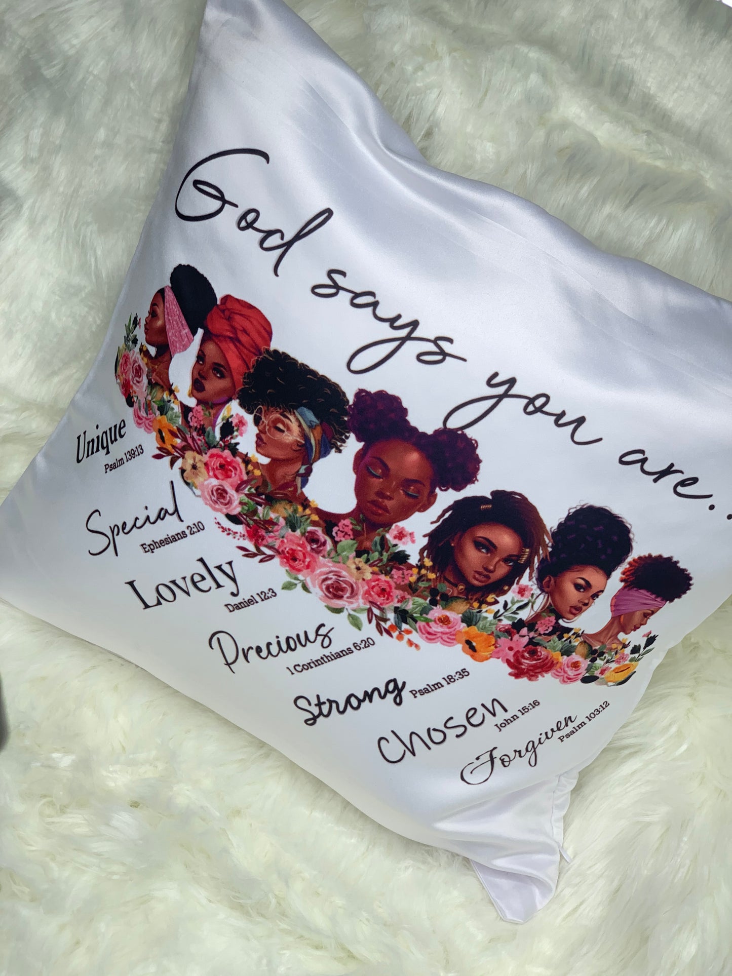 God says you are...Throw Pillow