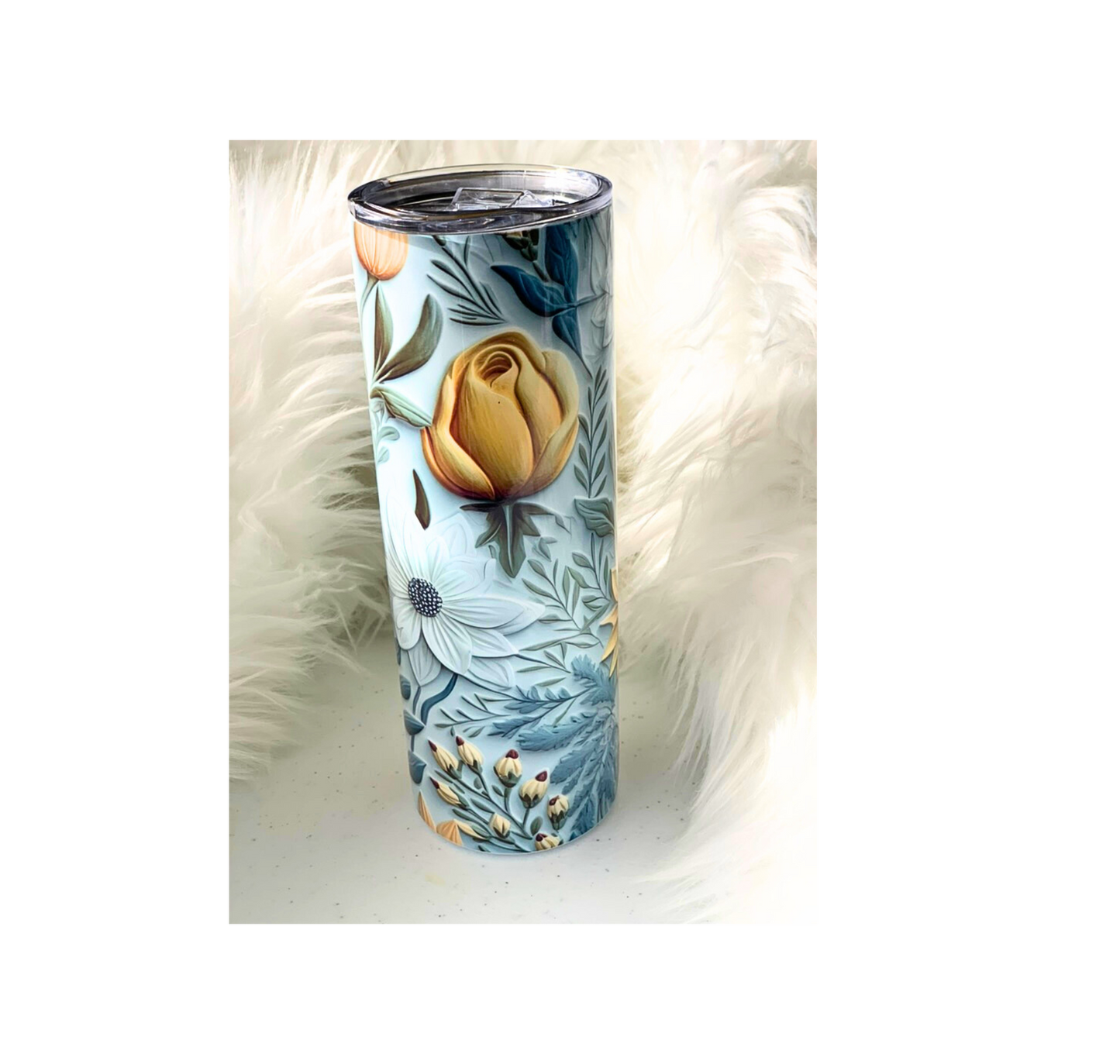 3D Floral Tumbler Cups
