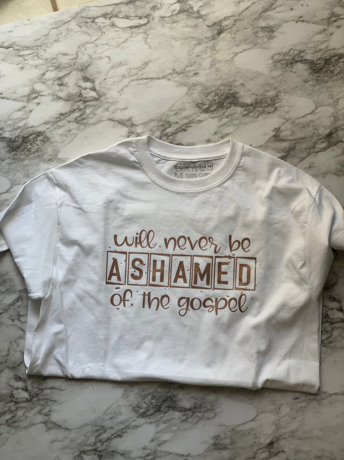 Will never be ashamed of the Gospel T-shirt