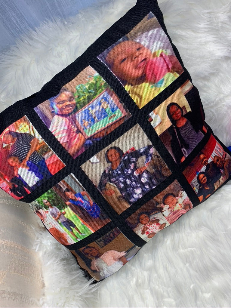 Custom Photo Pillow | 9 Panel Photo Pillow | Expressions of GRACE Co.