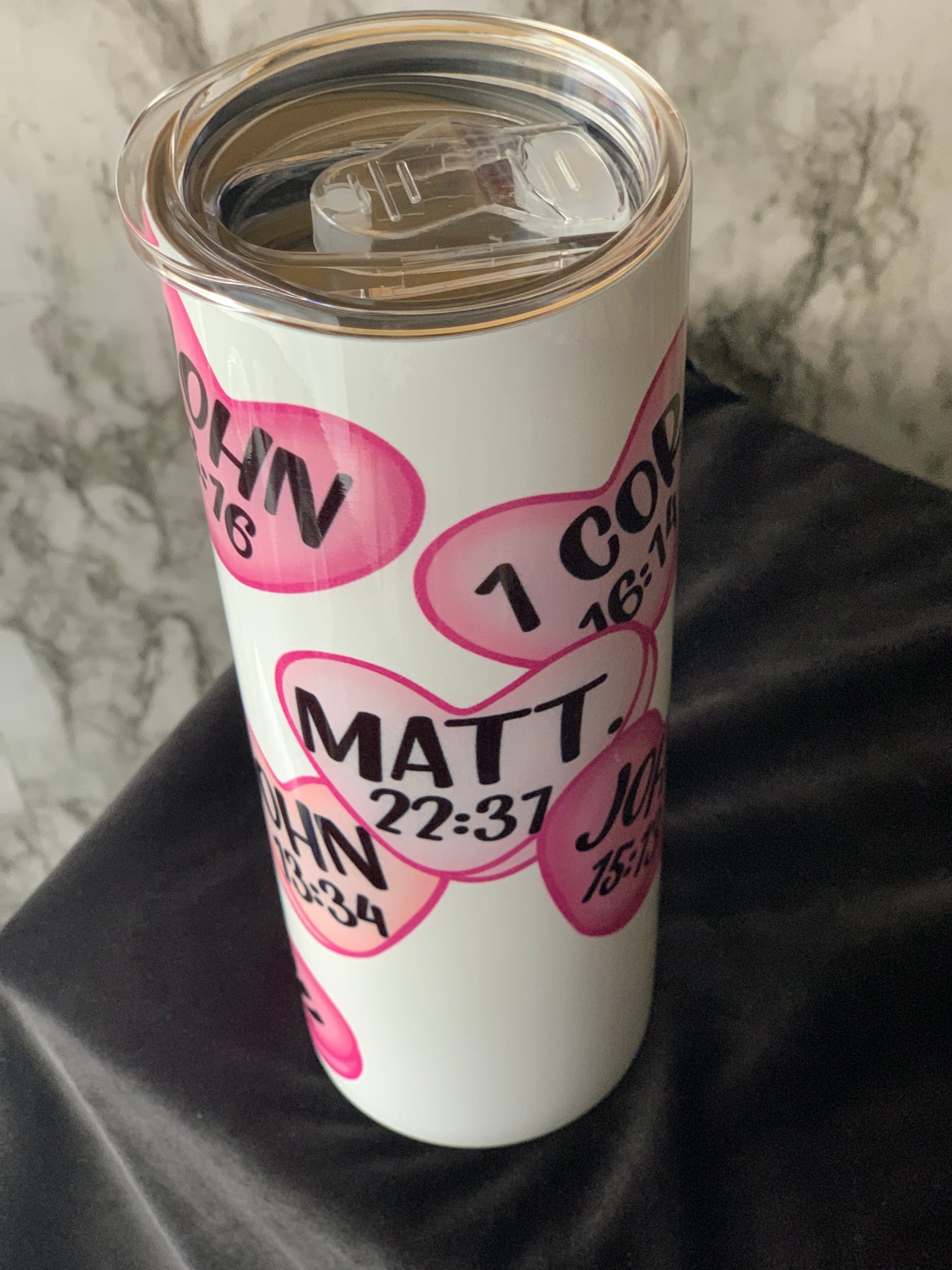 Heart Printed Tumbler | Stylish Tumbler | Expressions of GRACE Co.