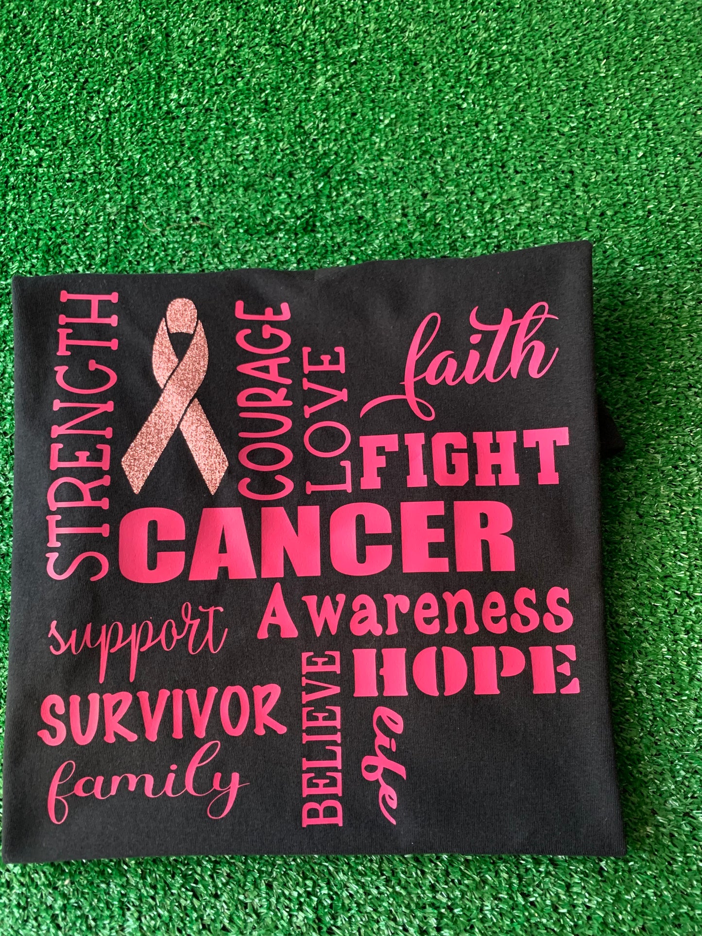 Cancer Awareness V Neck Tee
