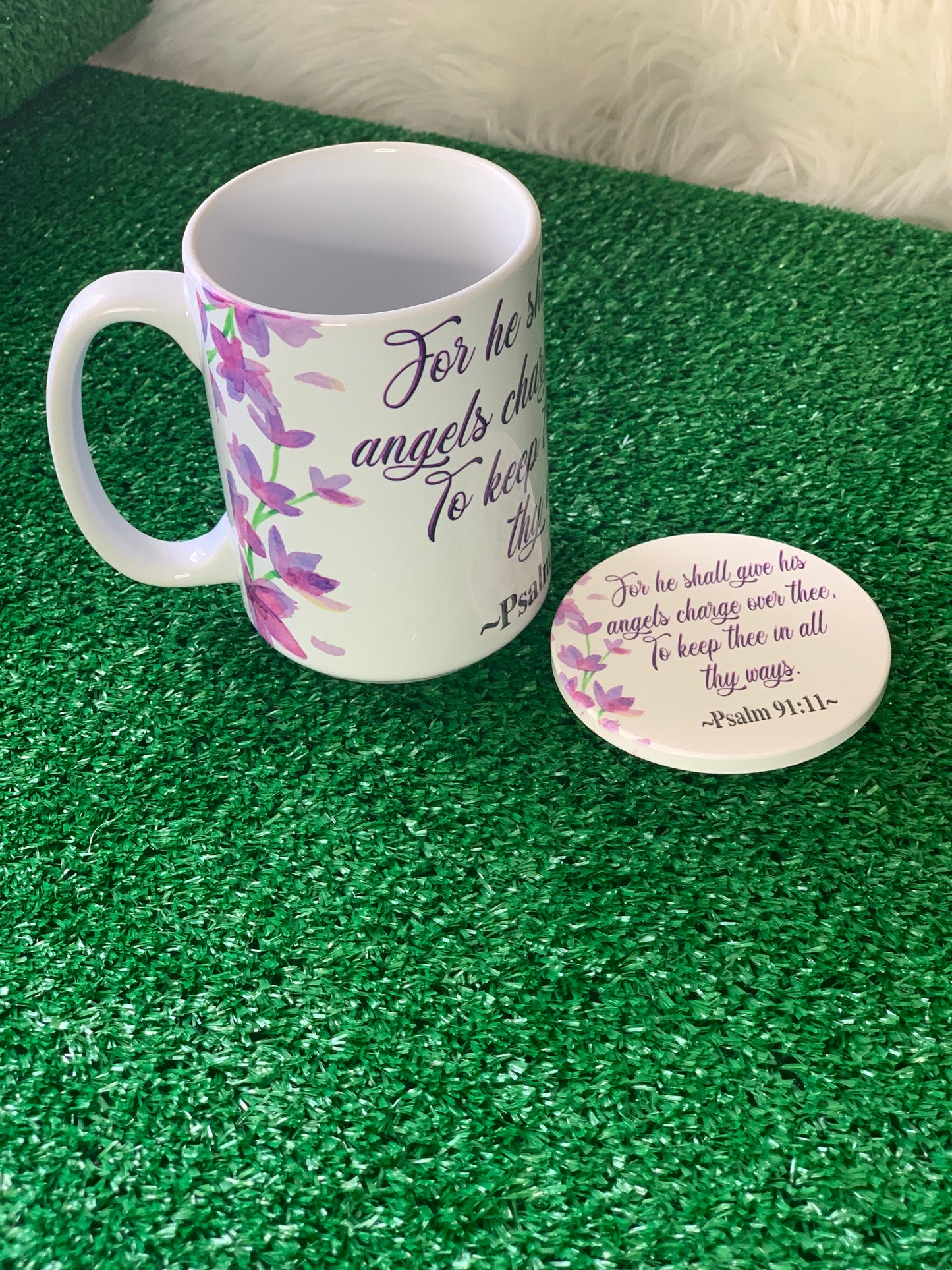 Psalm 91 Mug and coaster set