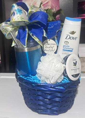 Beautiful Blue Gift Basket (500-35-05)