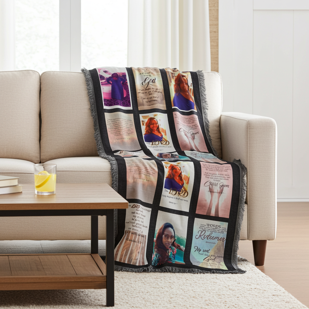 9 Panel Custom Photo Blanket/Throw