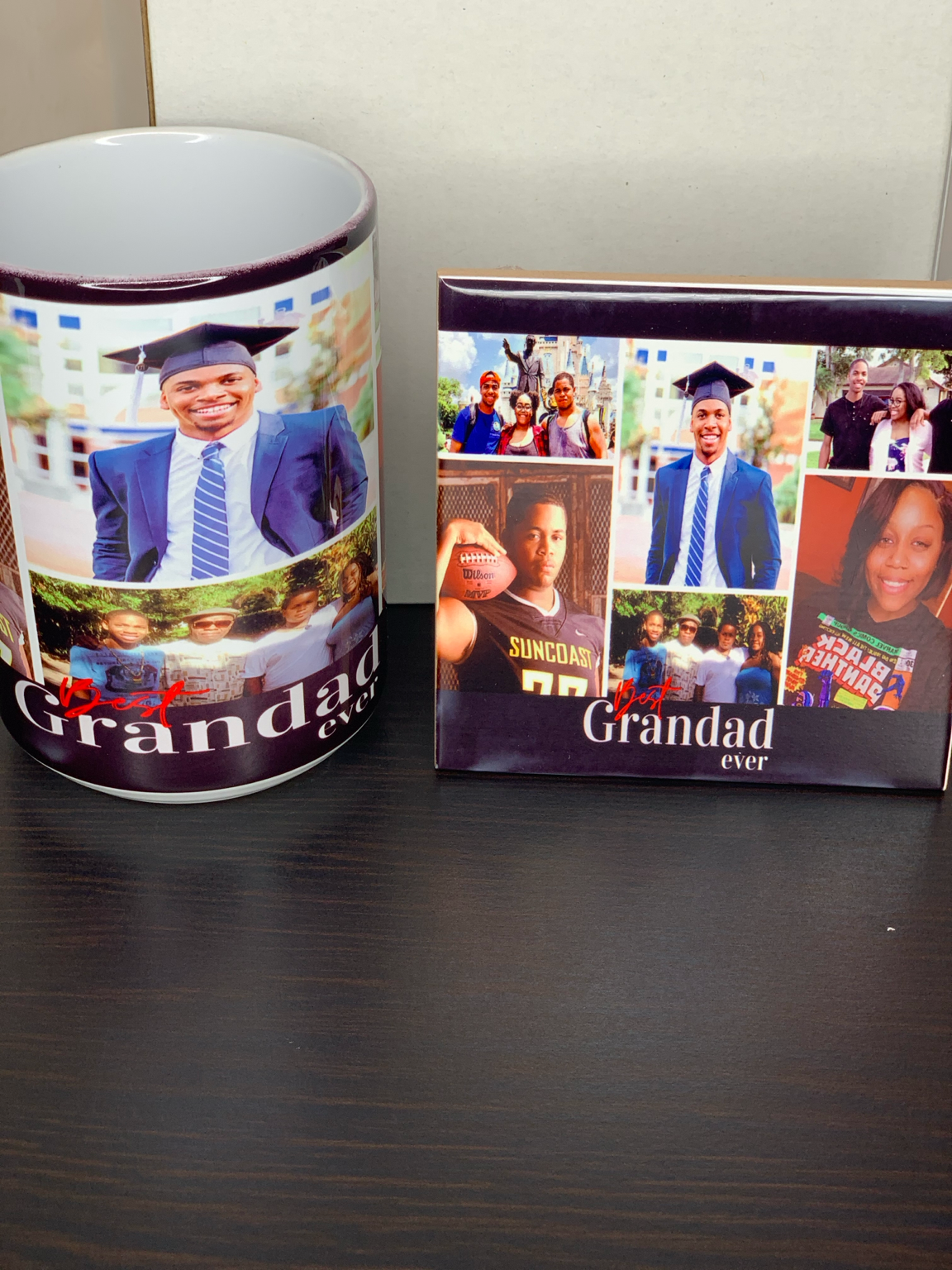Personalized mug and coaster gift set with photo collage | Expressions of GRACE Co.