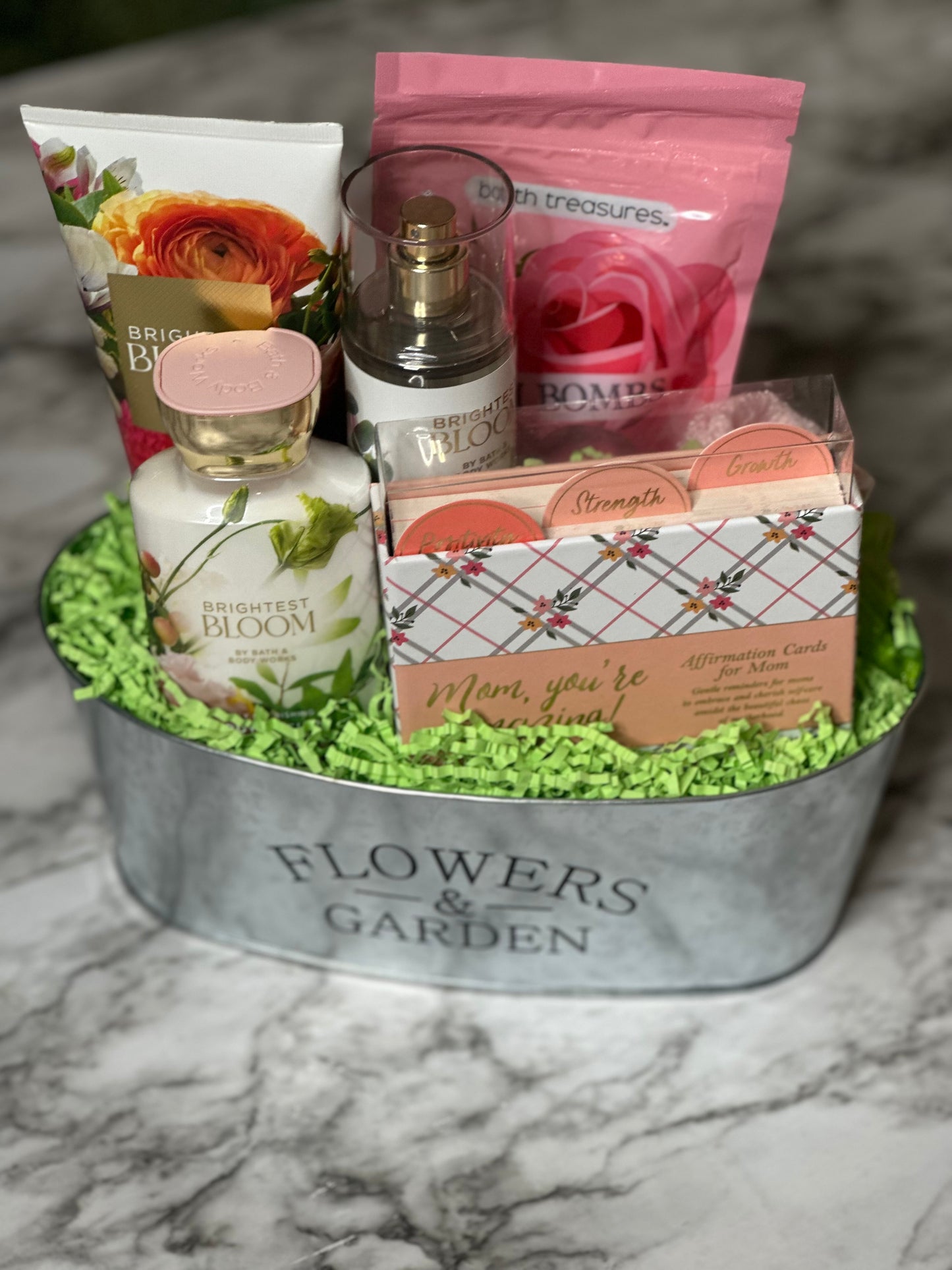 Flowers & Garden Affirmation Gift Basket