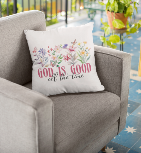 "GOD IS GOOD..."  Pocket Pillow