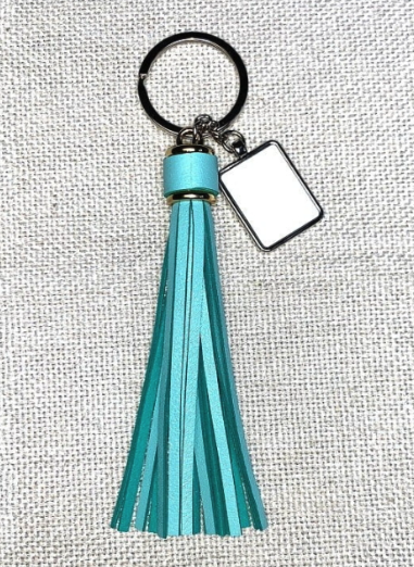 Custom Faux Leather Tassel Keychain