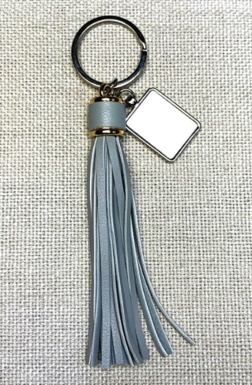 Custom Faux Leather Tassel Keychain