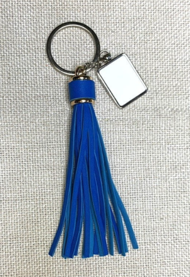 Custom Faux Leather Tassel Keychain