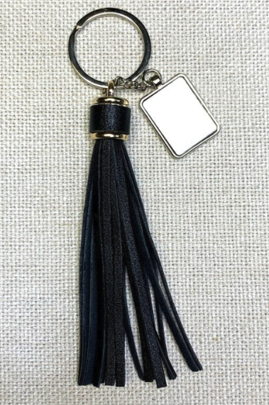 Custom Faux Leather Tassel Keychain