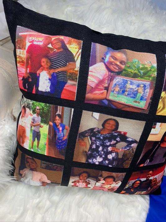 Custom Photo Pillow | 9 Panel Photo Pillow | Expressions of GRACE Co.