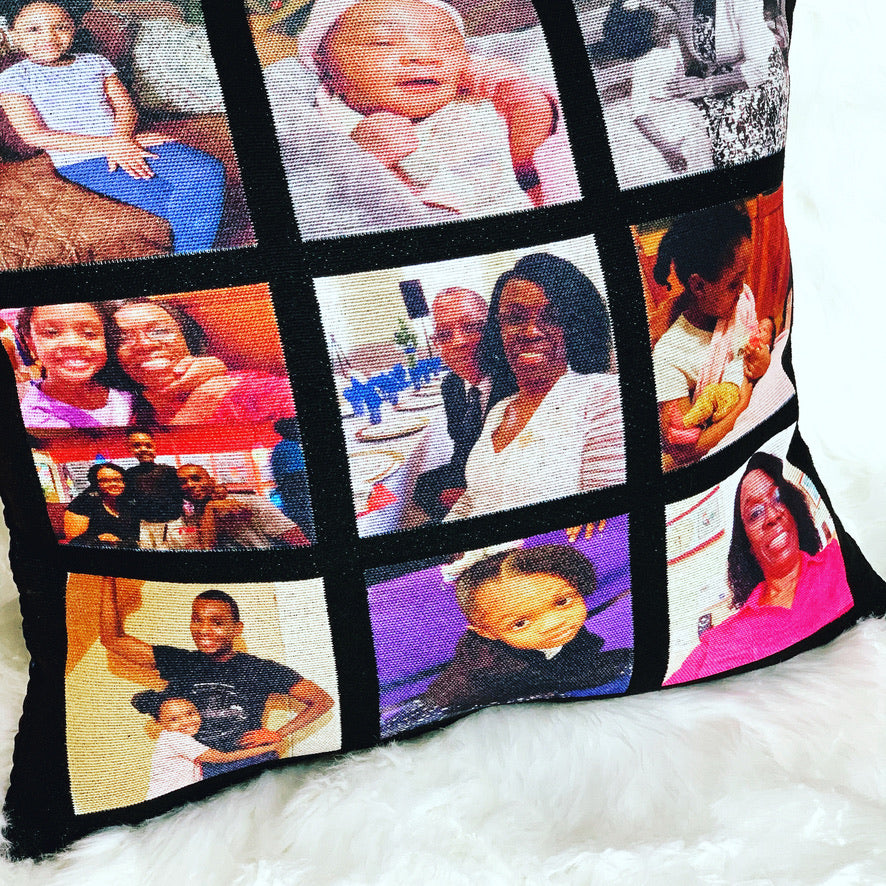 Custom Photo Pillow | 9 Panel Photo Pillow | Expressions of GRACE Co.