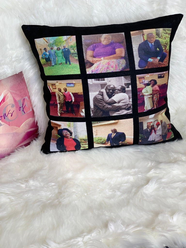 Custom Photo Pillow | 9 Panel Photo Pillow | Expressions of GRACE Co.