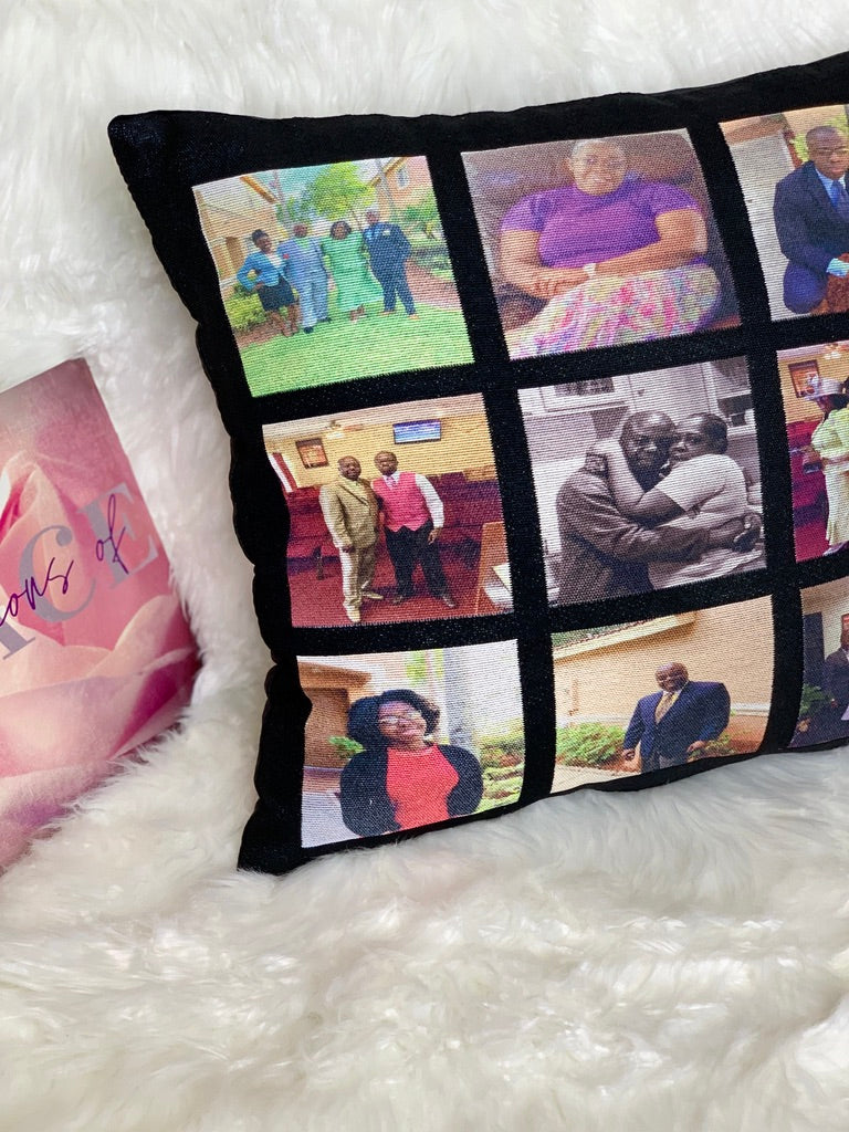 Custom Photo Pillow | 9 Panel Photo Pillow | Expressions of GRACE Co.