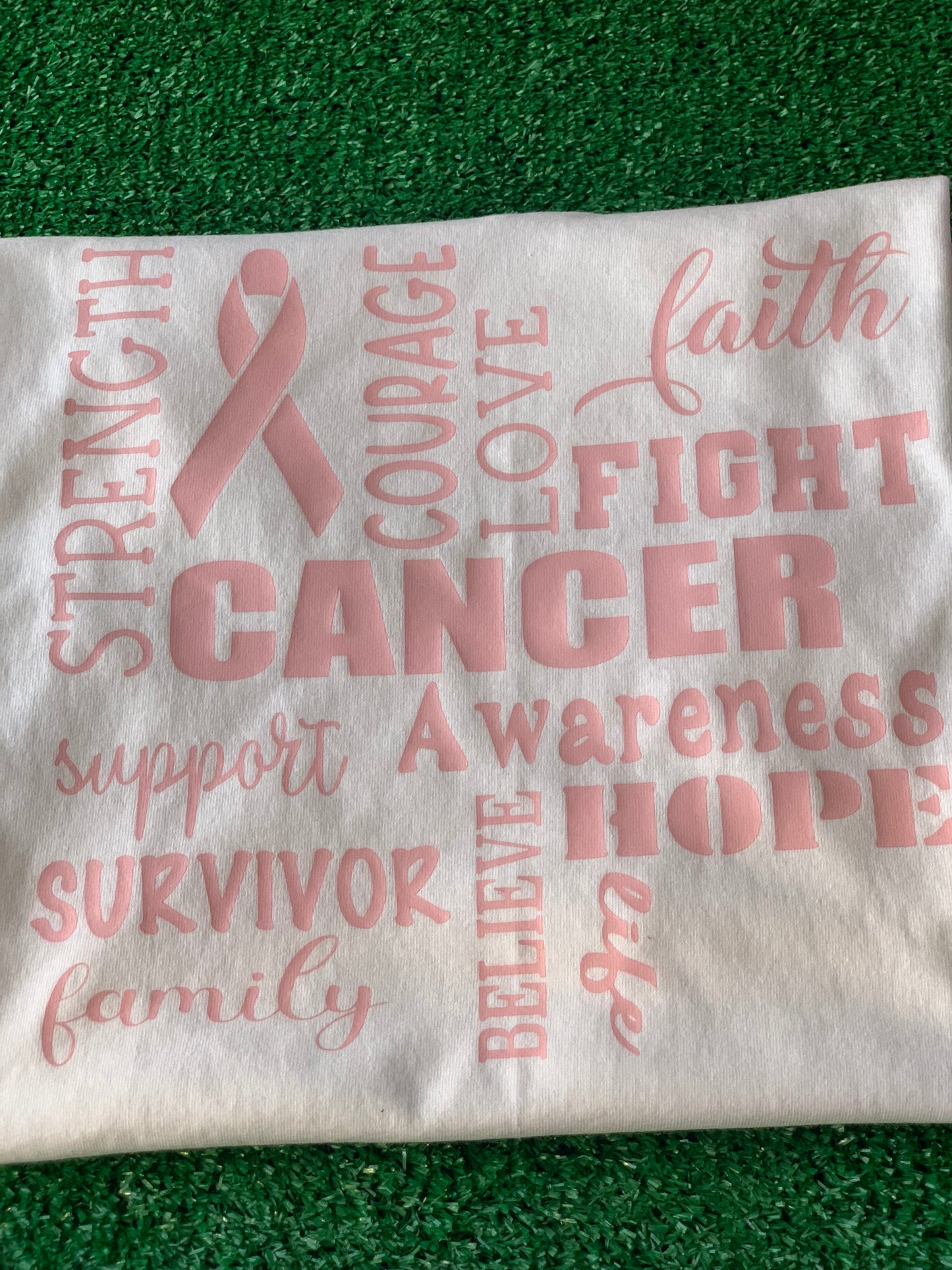 Cancer Awareness V Neck Tee