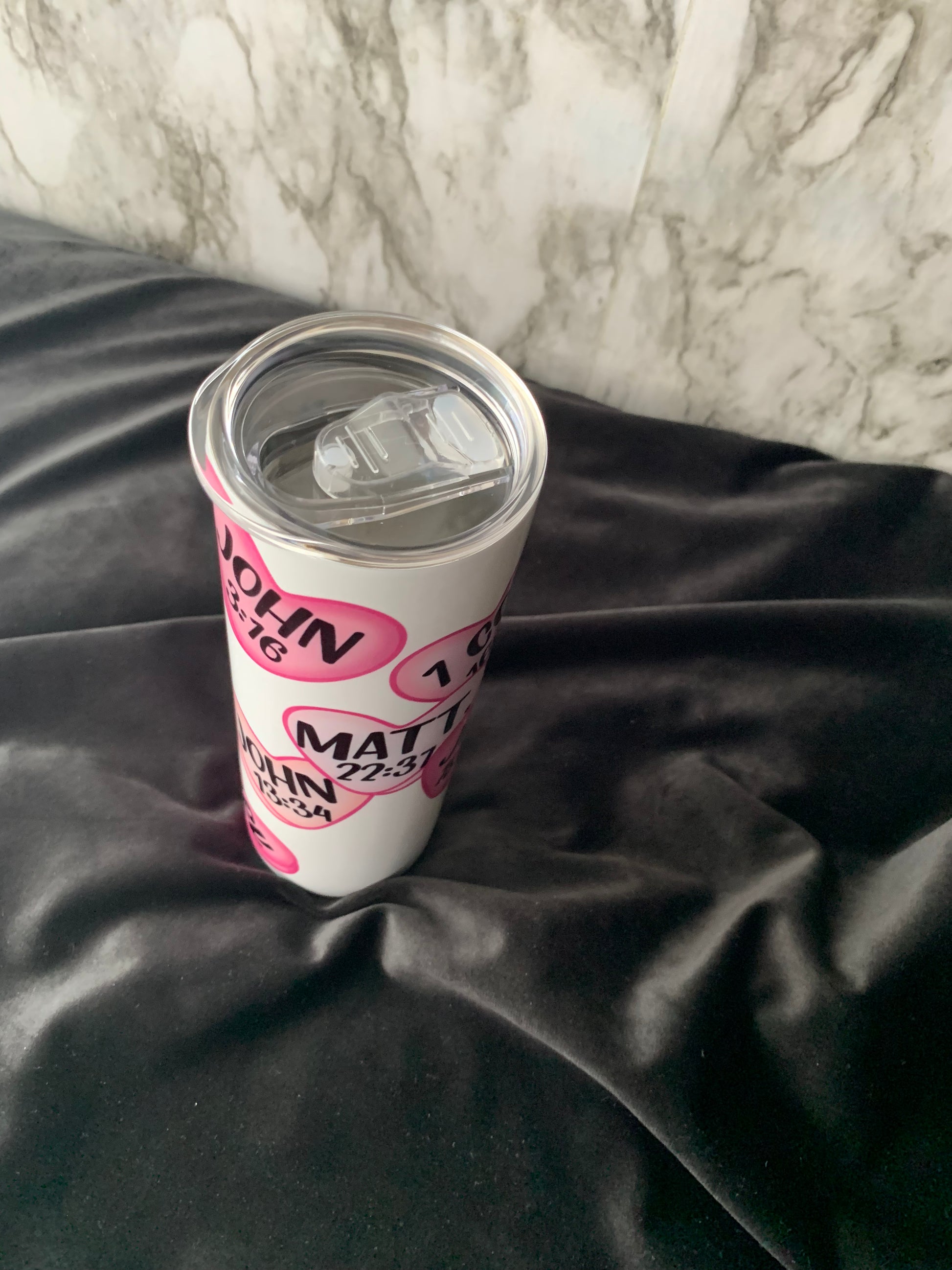 Heart Printed Tumbler | Stylish Tumbler | Expressions of GRACE Co.