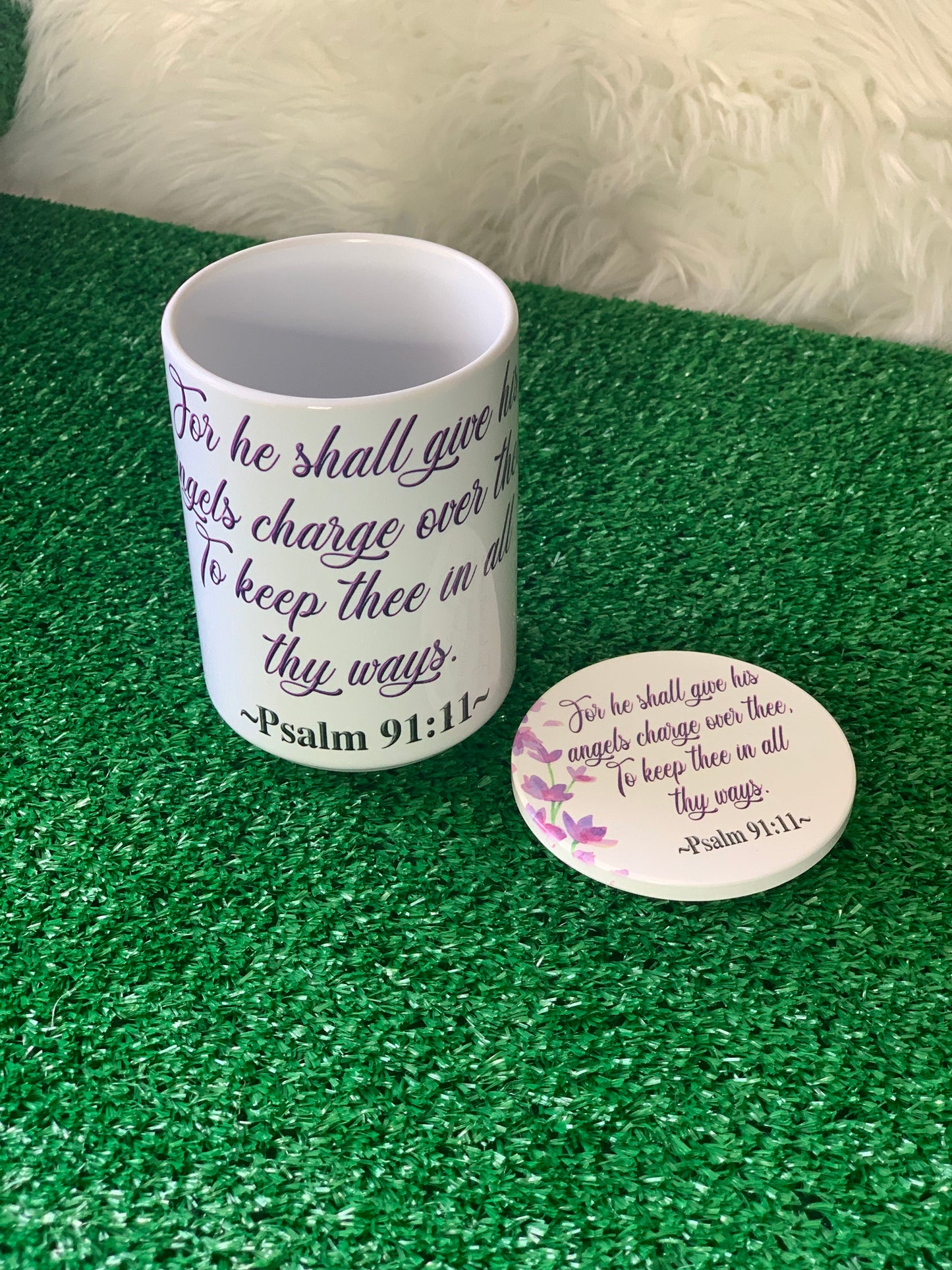 Psalm 91 Mug and coaster set